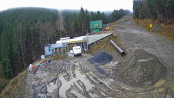 Modrá sjezdovka - dojezd k lanové dráze