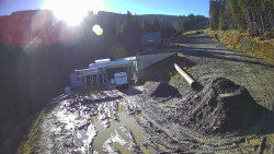 Modrá sjezdovka - dojezd k lanové dráze