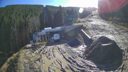 Modrá sjezdovka - dojezd k lanové dráze