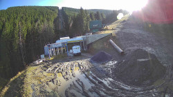 Modrá sjezdovka - dojezd k lanové dráze