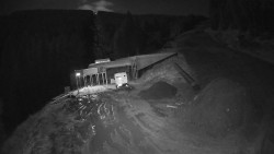 Modrá sjezdovka - dojezd k lanové dráze