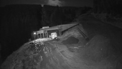 Modrá sjezdovka - dojezd k lanové dráze