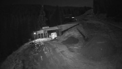 Modrá sjezdovka - dojezd k lanové dráze