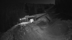 Modrá sjezdovka - dojezd k lanové dráze