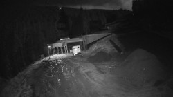 Modrá sjezdovka - dojezd k lanové dráze