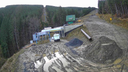 Modrá sjezdovka - dojezd k lanové dráze