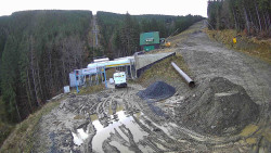 Modrá sjezdovka - dojezd k lanové dráze