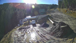 Modrá sjezdovka - dojezd k lanové dráze