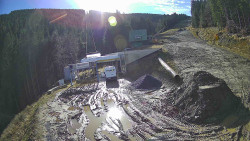 Modrá sjezdovka - dojezd k lanové dráze