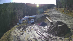 Modrá sjezdovka - dojezd k lanové dráze