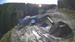 Modrá sjezdovka - dojezd k lanové dráze