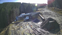 Modrá sjezdovka - dojezd k lanové dráze