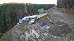 Modrá sjezdovka - dojezd k lanové dráze