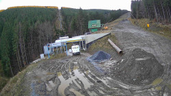 Modrá sjezdovka - dojezd k lanové dráze