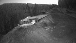 Modrá sjezdovka - dojezd k lanové dráze