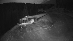 Modrá sjezdovka - dojezd k lanové dráze