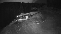 Modrá sjezdovka - dojezd k lanové dráze