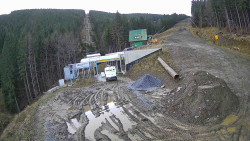 Modrá sjezdovka - dojezd k lanové dráze