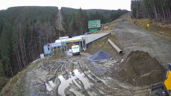 Modrá sjezdovka - dojezd k lanové dráze