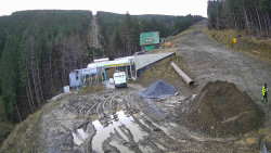 Modrá sjezdovka - dojezd k lanové dráze