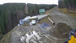 Modrá sjezdovka - dojezd k lanové dráze