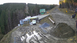 Modrá sjezdovka - dojezd k lanové dráze