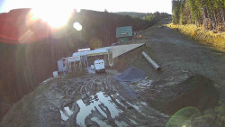 Modrá sjezdovka - dojezd k lanové dráze