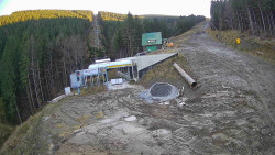 Modrá sjezdovka - dojezd k lanové dráze