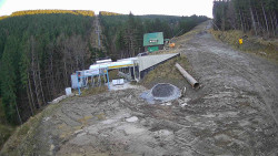 Modrá sjezdovka - dojezd k lanové dráze