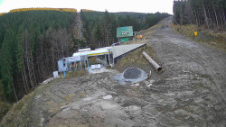 Modrá sjezdovka - dojezd k lanové dráze