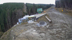 Modrá sjezdovka - dojezd k lanové dráze