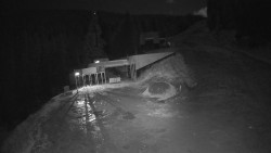 Modrá sjezdovka - dojezd k lanové dráze