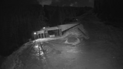 Modrá sjezdovka - dojezd k lanové dráze