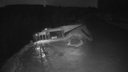 Modrá sjezdovka - dojezd k lanové dráze