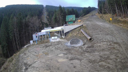 Modrá sjezdovka - dojezd k lanové dráze