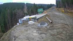 Modrá sjezdovka - dojezd k lanové dráze