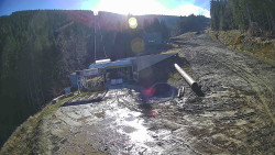 Modrá sjezdovka - dojezd k lanové dráze