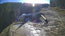 Modrá sjezdovka - dojezd k lanové dráze