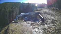 Modrá sjezdovka - dojezd k lanové dráze