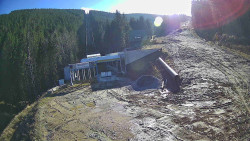 Modrá sjezdovka - dojezd k lanové dráze