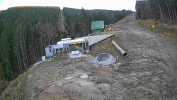 Modrá sjezdovka - dojezd k lanové dráze