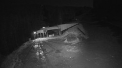 Modrá sjezdovka - dojezd k lanové dráze