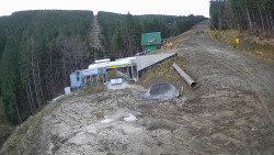 Modrá sjezdovka - dojezd k lanové dráze