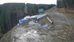 Modrá sjezdovka - dojezd k lanové dráze