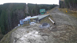 Modrá sjezdovka - dojezd k lanové dráze