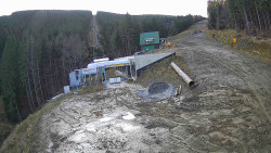 Modrá sjezdovka - dojezd k lanové dráze