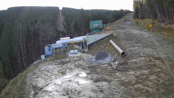 Modrá sjezdovka - dojezd k lanové dráze