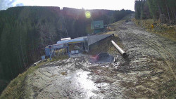 Modrá sjezdovka - dojezd k lanové dráze