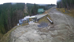 Modrá sjezdovka - dojezd k lanové dráze