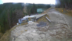 Modrá sjezdovka - dojezd k lanové dráze